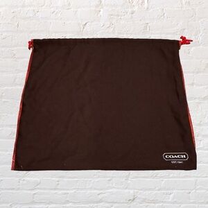 Like 🆕 Coach 15.5”x 13” vintage drawstring brown dust bag